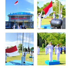 Suasana pengibaran bendera dalam rangka memperingati Hari Sumpah Pemuda ke-94 tanggal 28 Oktober 2022.